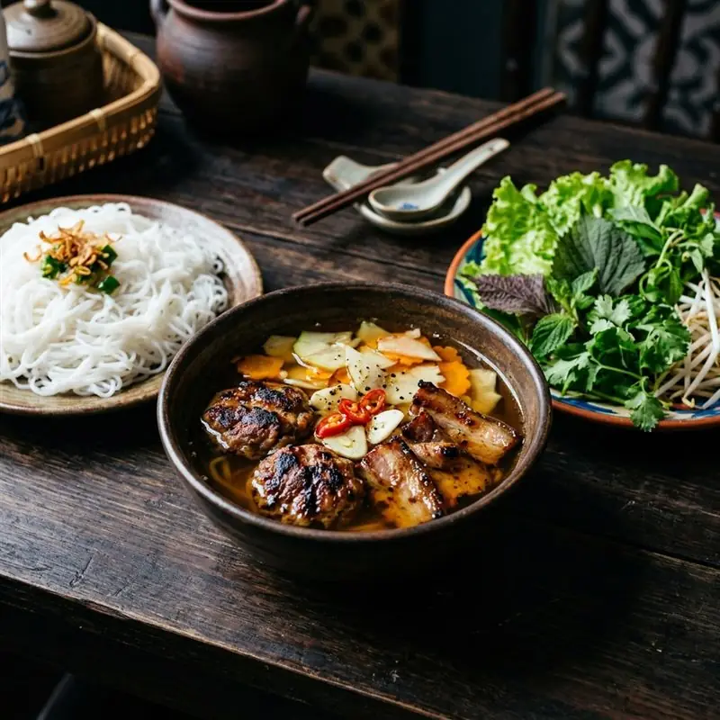 Mâm cơm Bún chả Hà Nội