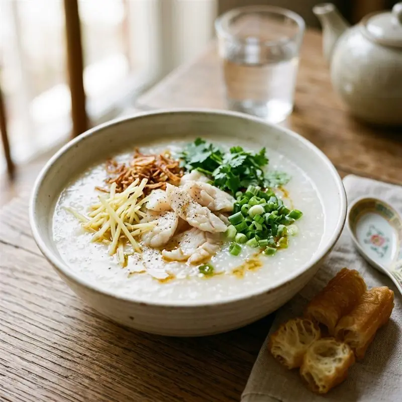Mâm cơm Cháo cá ấm lòng