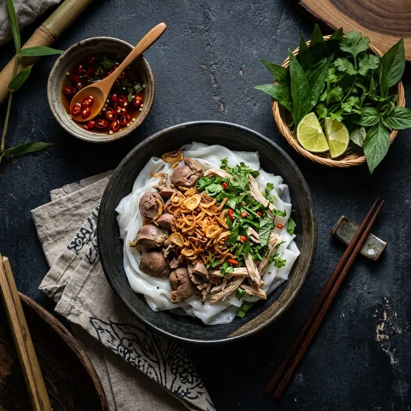 Bánh ướt lòng gà