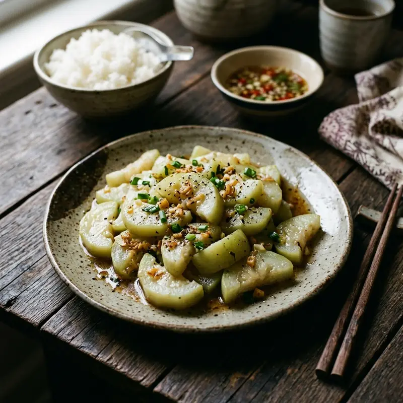 Bầu xào tỏi