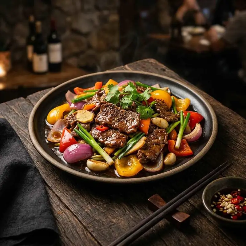 Bò xào hành tây