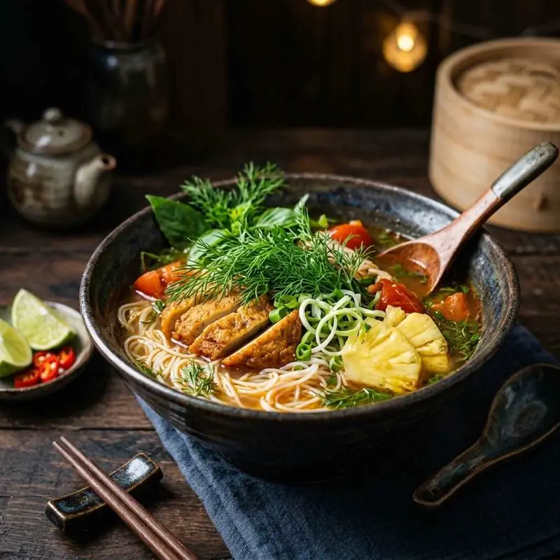 Mâm cơm Bún chả cá