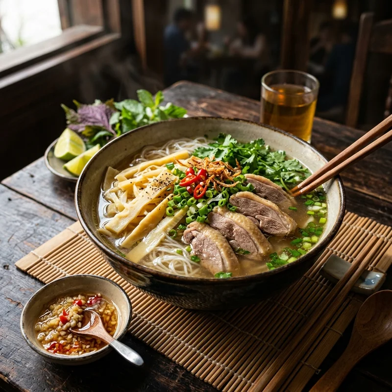 Mâm cơm Bún măng vịt