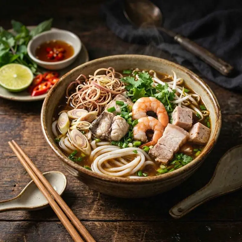 Mâm cơm Bún nước lèo