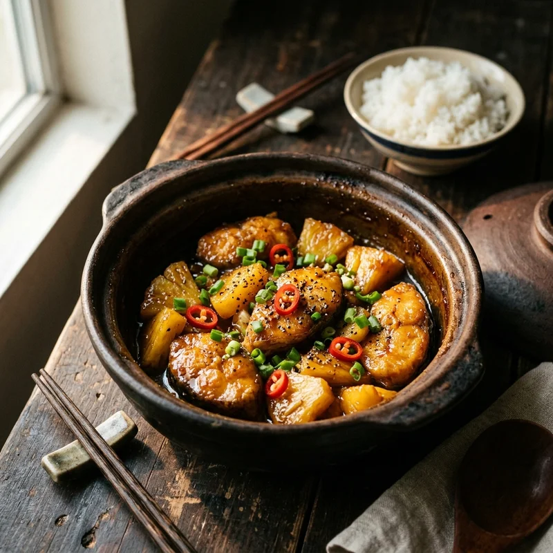 Mâm cơm Cá basa kho thơm canh nghêu nấu chua