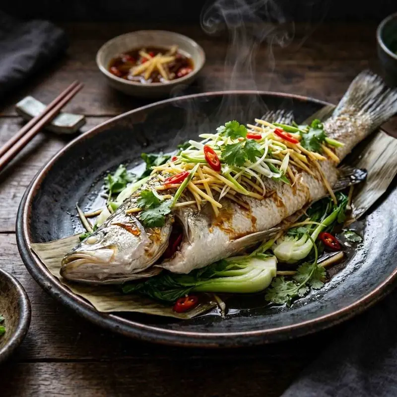 Cá hấp gừng