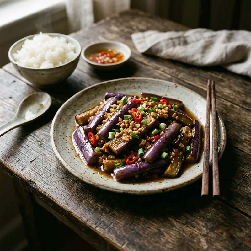 Cà tím xào tỏi