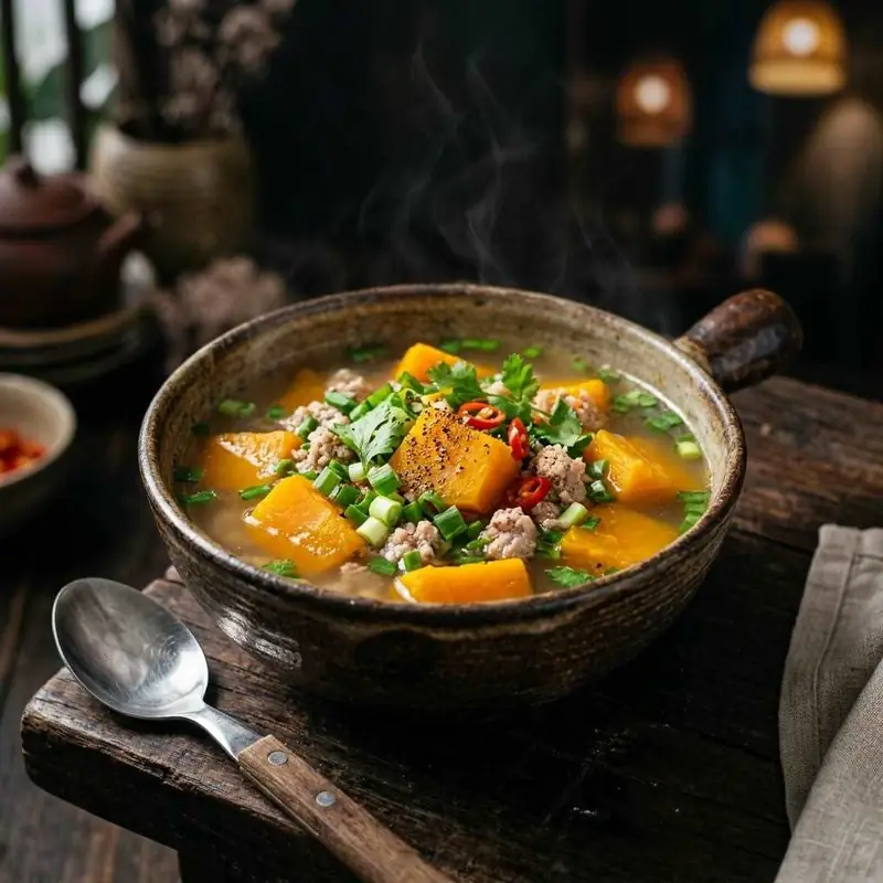 Canh bí đỏ