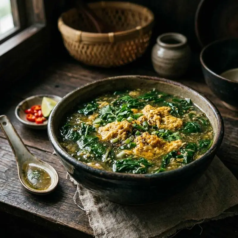 Canh cua rau đay