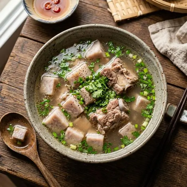 Canh khoai môn hầm xương