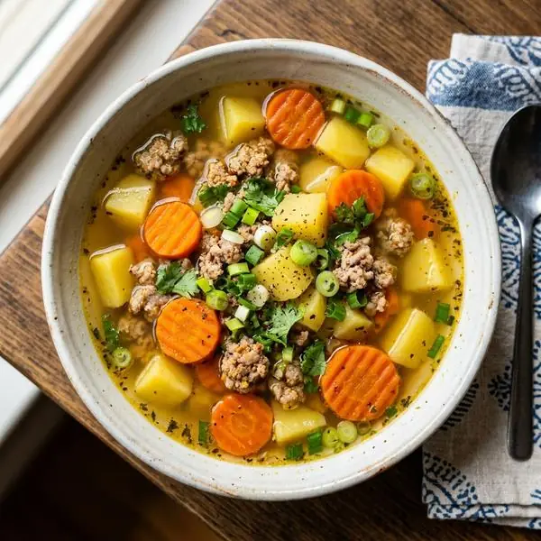 Canh khoai tây cà rốt