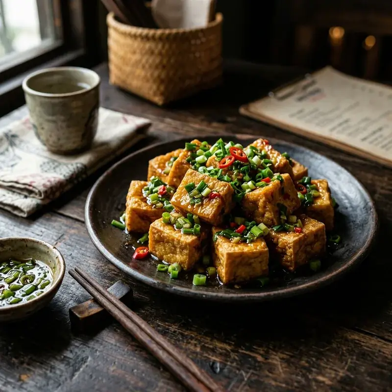 Đậu phụ sốt hành