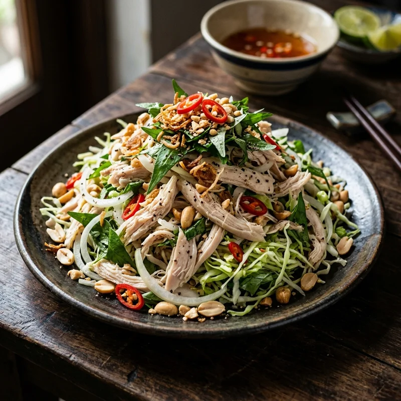 Mâm cơm Gà xé phay canh mướp nấu hến