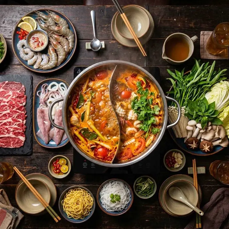 Mâm cơm Lẩu thái