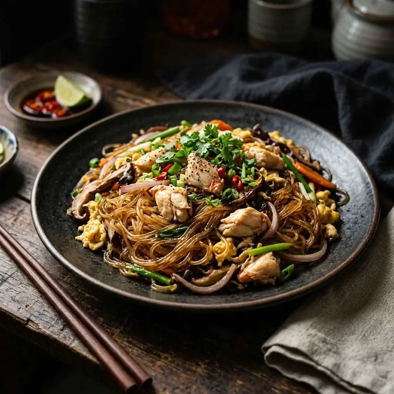 Miến xào cua