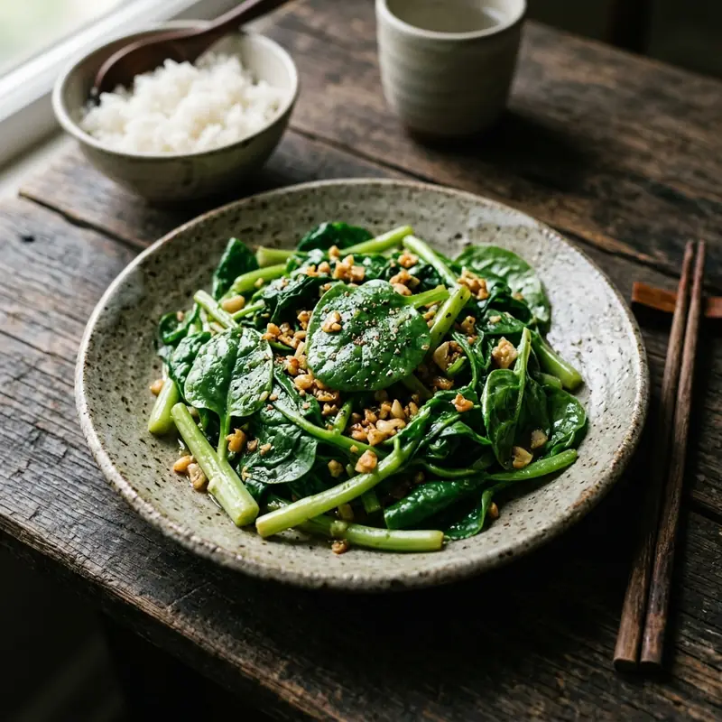 Mồng tơi xào tỏi