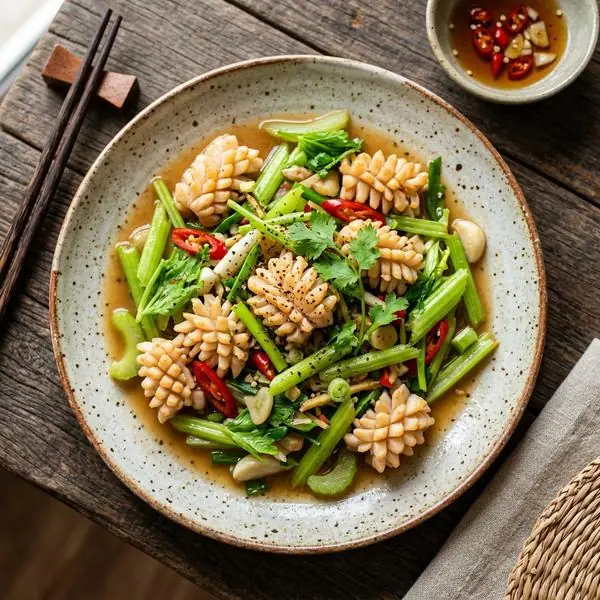 Mực xào cần tây