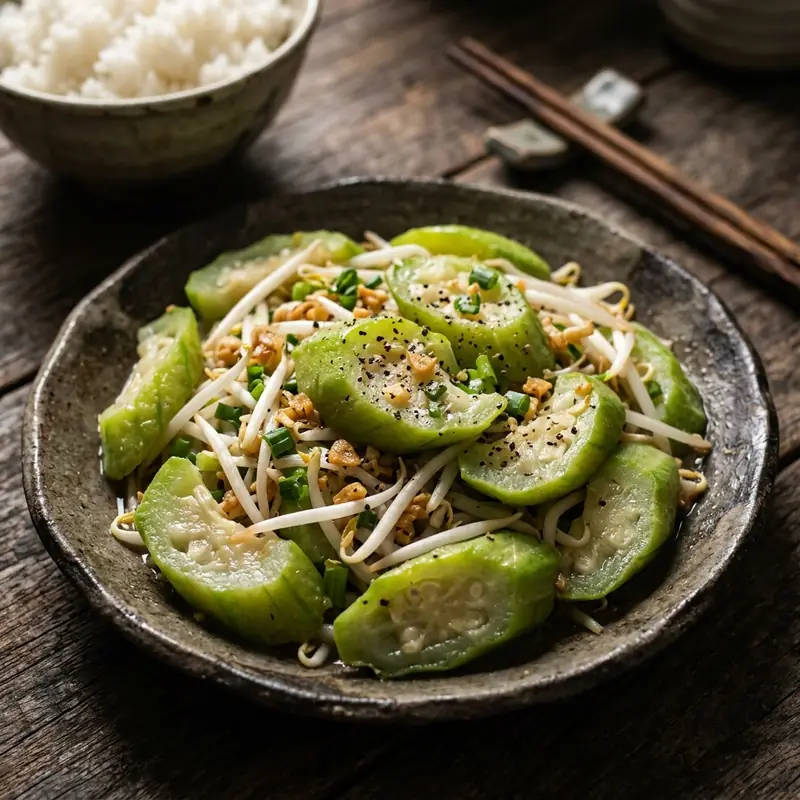 Mướp xào giá