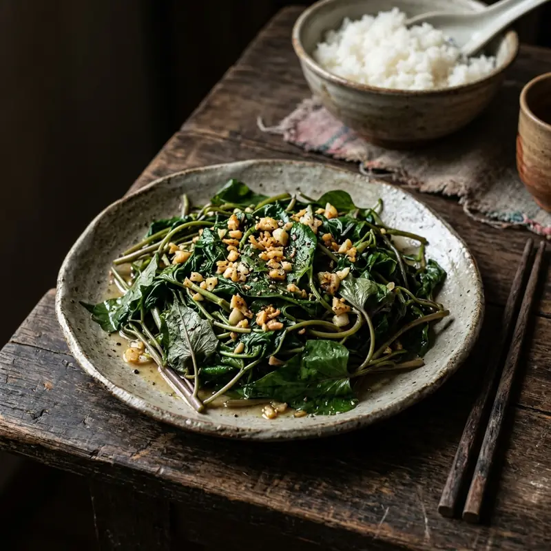 Rau lang xào tỏi