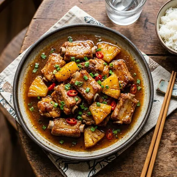 Sườn kho dứa