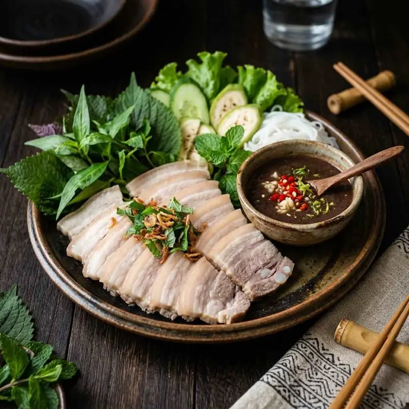 Thịt luộc chấm mắm