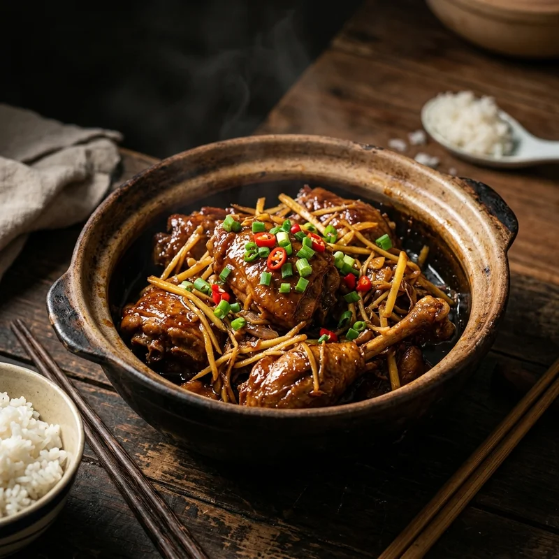 Mâm cơm Vịt kho gừng rau luộc