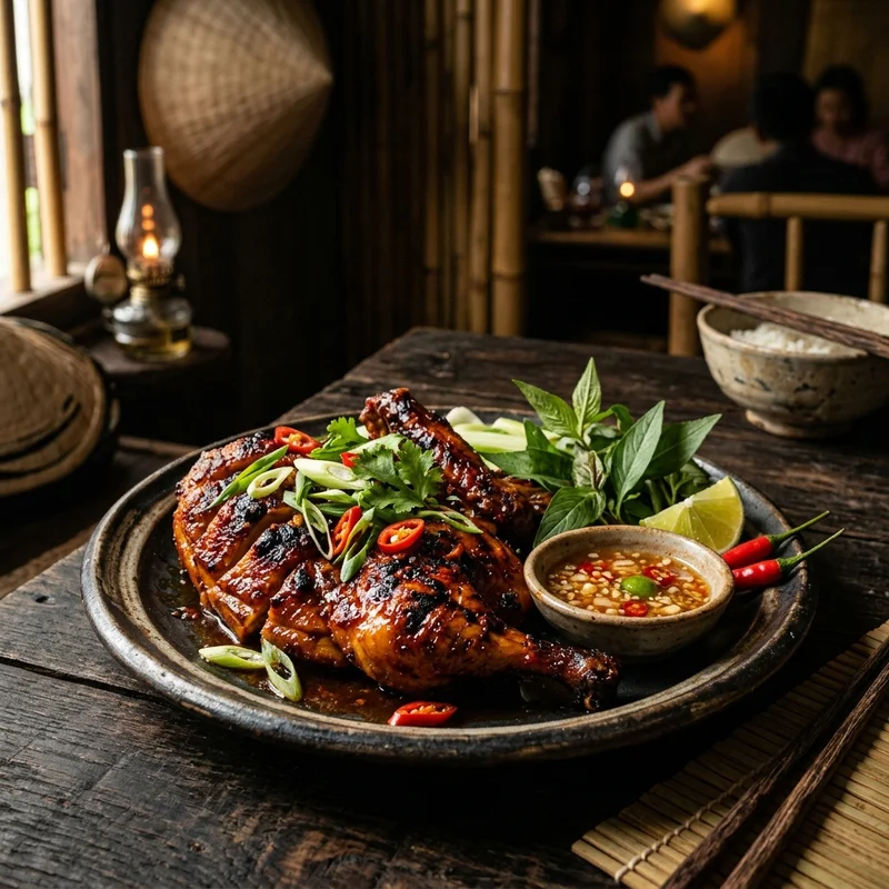 Mâm cơm Vịt nướng chao canh rau dền