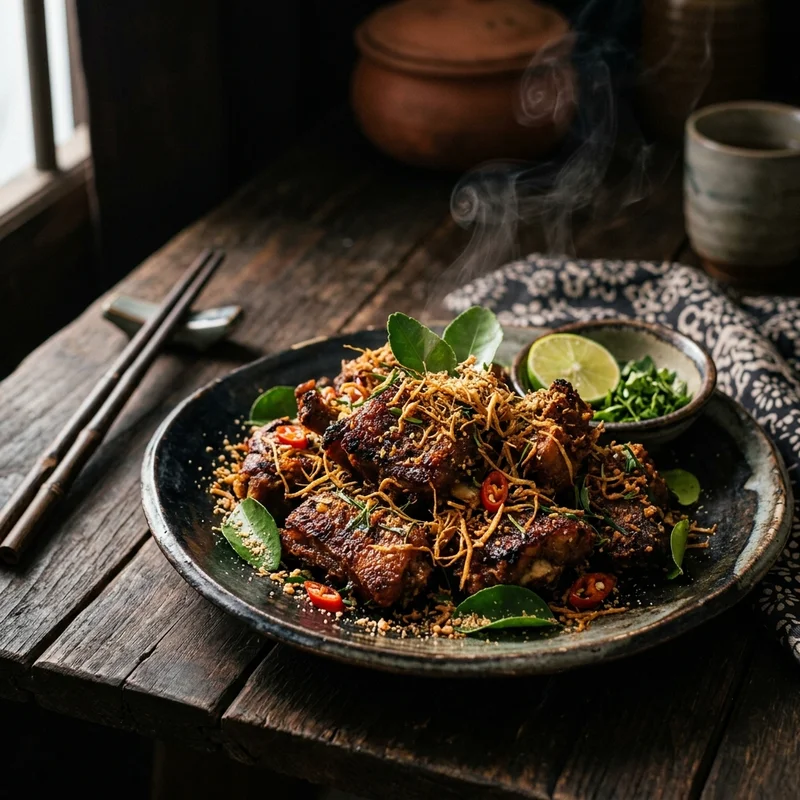 Mâm cơm Vịt rang riềng canh măng chua